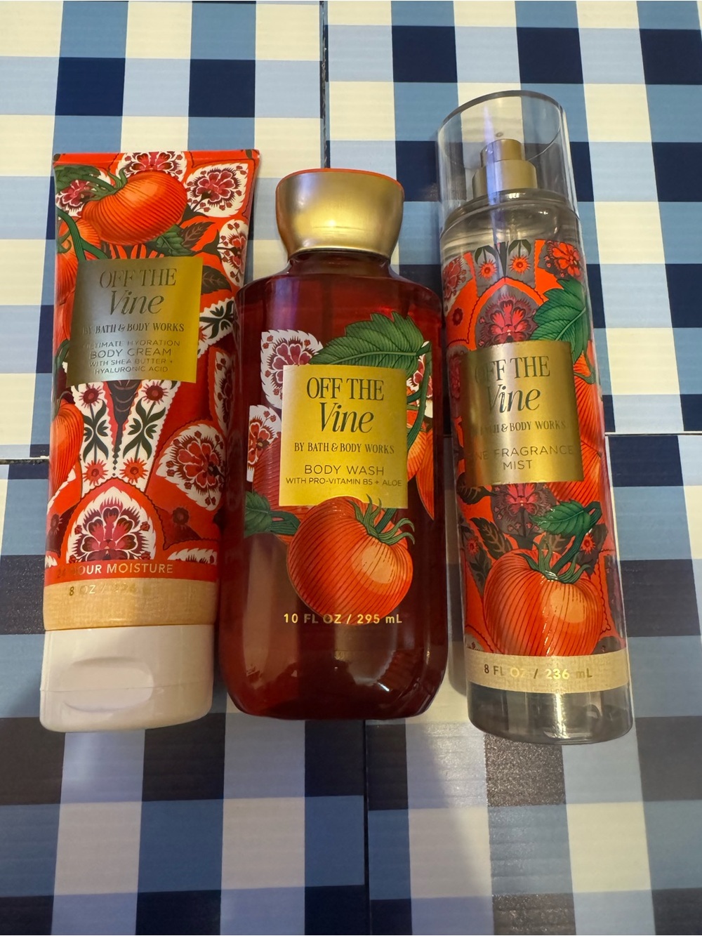 Off the Vine Body Care Set of 3 NWT Bath & Body Works